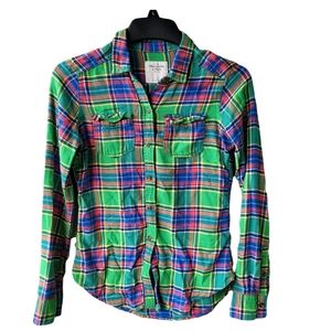 Abercrombie and Fitch plaid button down shirt
